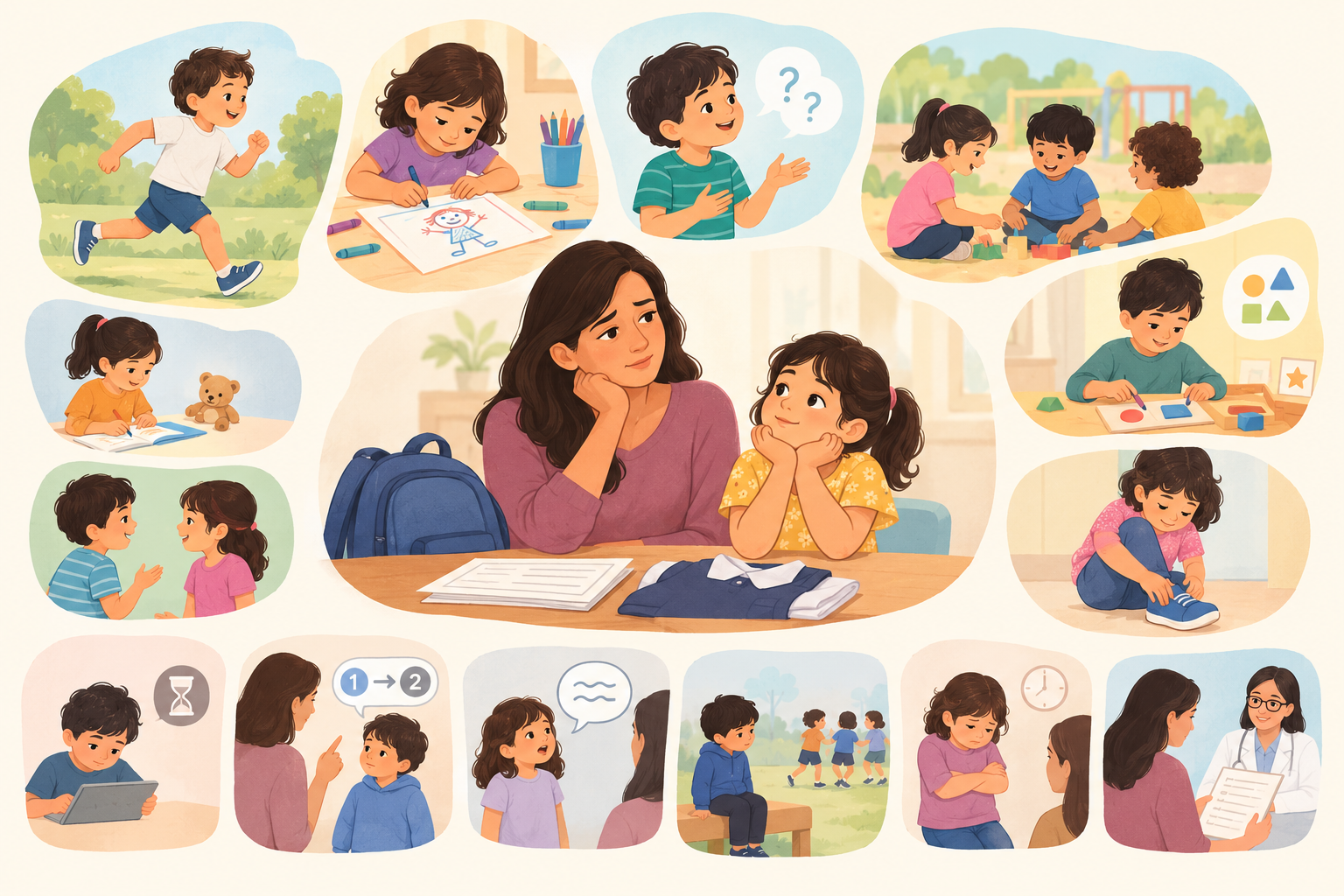 4-year-old child at school readiness milestones — developmental checklist India