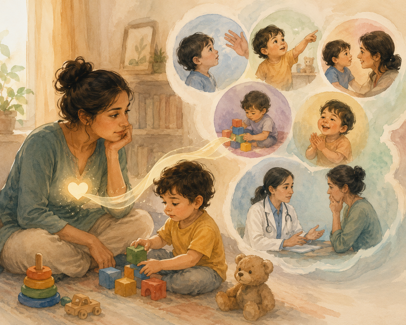 Parent observing toddler at home — trusting parental instinct on child development India