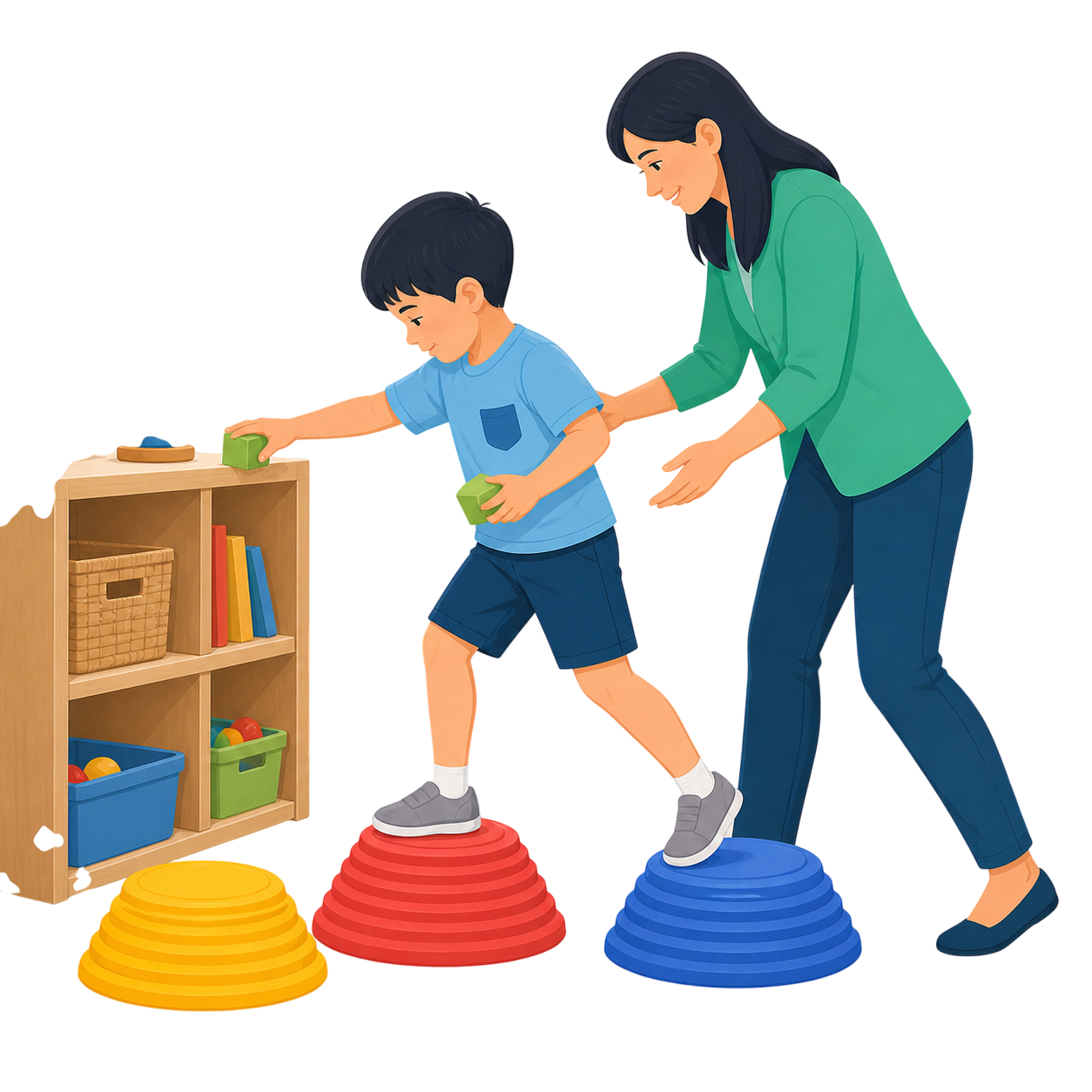 Early intervention therapist supporting a child with autism and developmental delays — paediatric therapy India